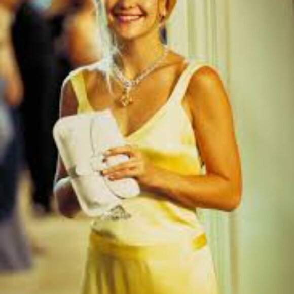 VINTAGE Y2K Caché 100% Silk Yellow "How to Lose a Guy in 10 Days" Dress - Size 4 - Picture 2 of 12